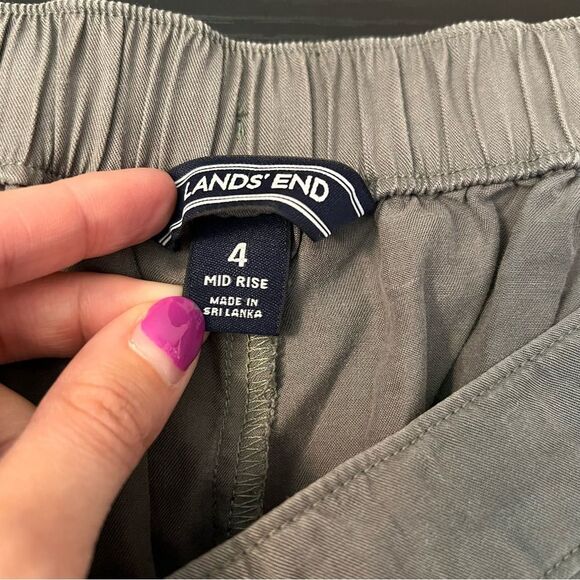 Lands’ End Mid Rise Straight Leg Green Pants Women’s 4 - Picture 7 of 12